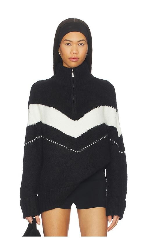 pistola arden chevron color block sweater in black. - size m (also in s, xs)