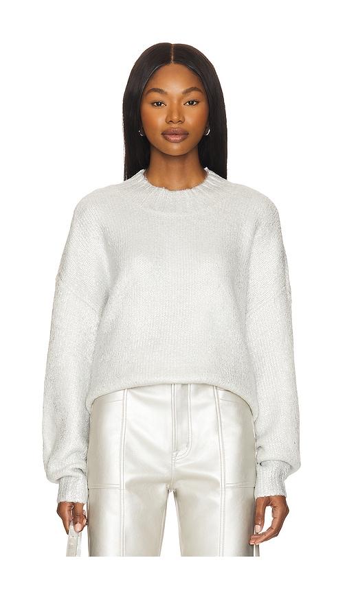pistola carlen pullover in metallic silver. - size l (also in m, xl)
