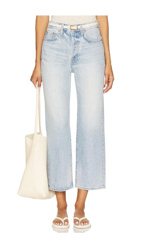pistola cassie high rise crop straight in blue. - size 24 (also in 33)