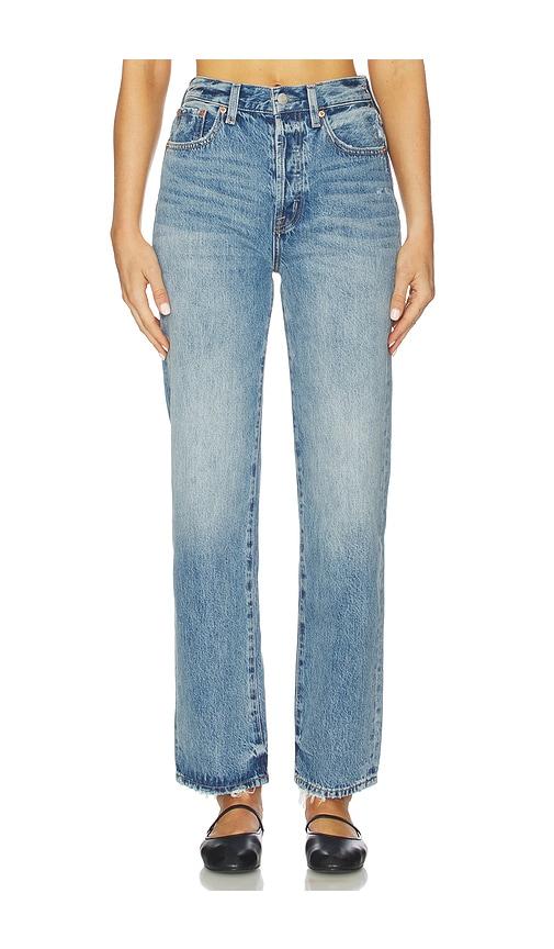pistola cassie super high rise straight jeans in blue. - size 27 (also in 26, 30)
