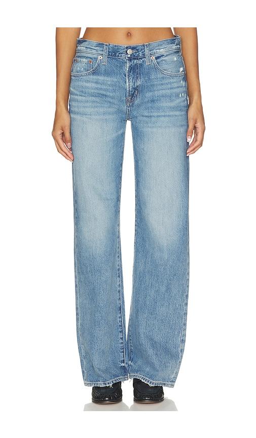 pistola harlowe relaxed baggy jeans in blue. - size 24 (also in 25, 26, 27, 28, 29, 30)