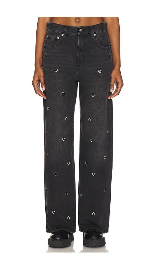 pistola hendrix high rise wide leg jeans in black. - size 24 (also in 26, 27, 28, 29, 33)