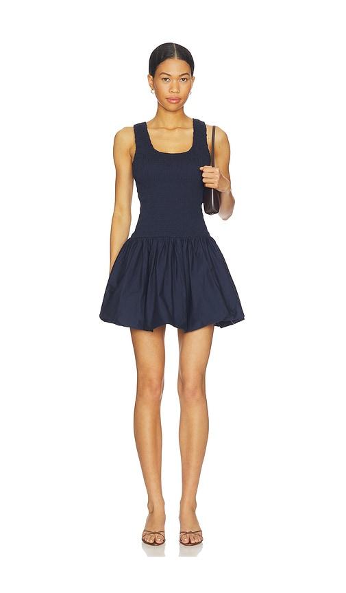 pistola ilona bubble hem dress in navy. - size l (also in m)