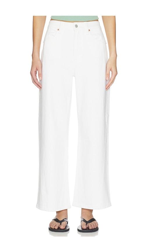 pistola kyra ankle high rise bowed ankle jeans in white. - size 27 (also in 28, 29, 30, 33)