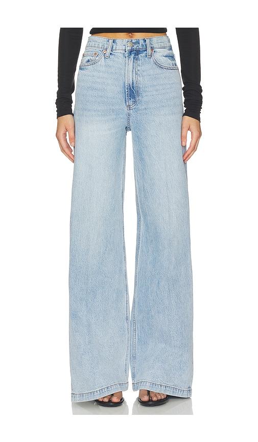 pistola lana high rise ultra wide leg jeans in blue. - size 26 (also in 27)
