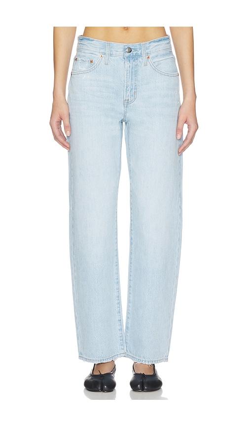 pistola lexi mid rise bowed straight jeans in blue. - size 23 (also in 24, 26, 27, 28, 29, 32, 33)