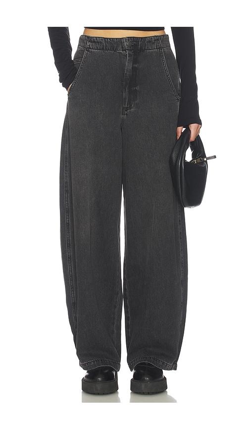 pistola lottie high rise relaxed bowed jeans in black. - size 24 (also in 28)