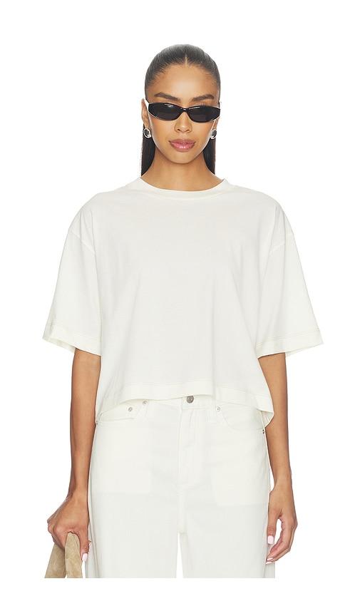 pistola mae cropped tee in white. - size l (also in xs, s, m)