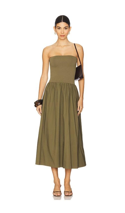 pistola mavo tube top dress in olive. - size l (also in xl)