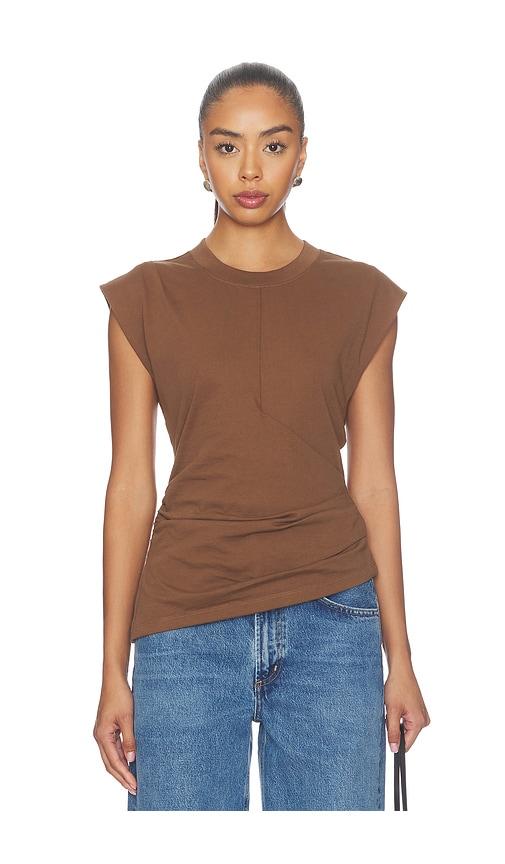 pistola nya draped tee in brown. - size l (also in xs, s, m)
