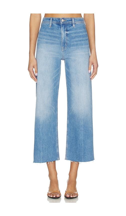 pistola penny crop high rise wide leg jeans in blue. - size 24 (also in 26, 27, 28)