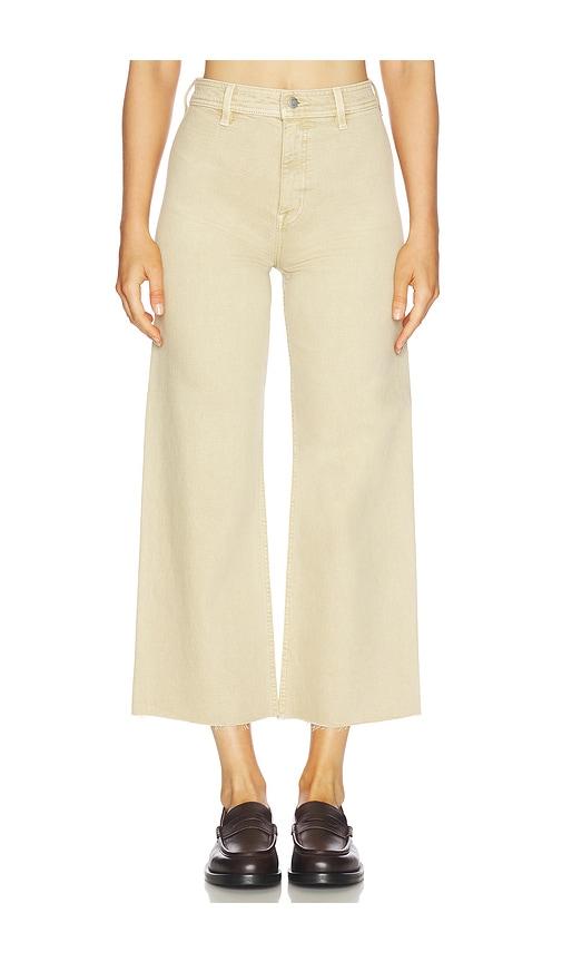 pistola penny crop high rise wide leg jeans in tan. - size 24 (also in 25, 26, 27, 28, 31)