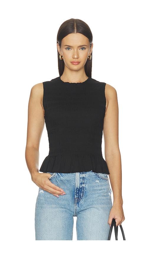 pistola phoebe smocked tank in black. - size l (also in xs, s, m)