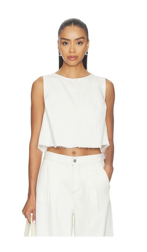 pistola rue crop top in white. - size l (also in s, m, xl)