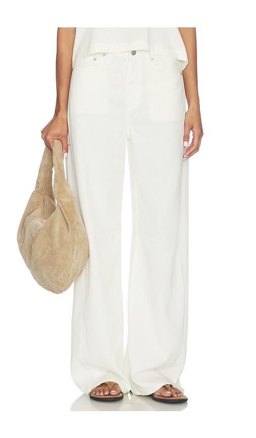 pistola sydney high rise bowed wide jeans in white. - size 24 (also in 25, 26, 27, 28, 29, 30, 31, 32)