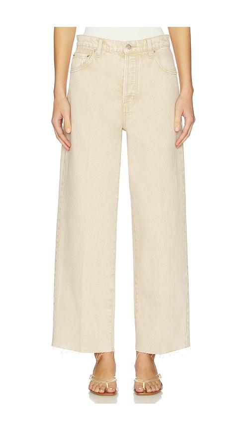 pistola tate crop high rise bowed wide jeans in tan. - size 23 (also in 24, 27, 29, 32, 33)
