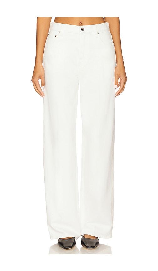 pistola tate high rise bowed wide jeans in white. - size 29 (also in 32)