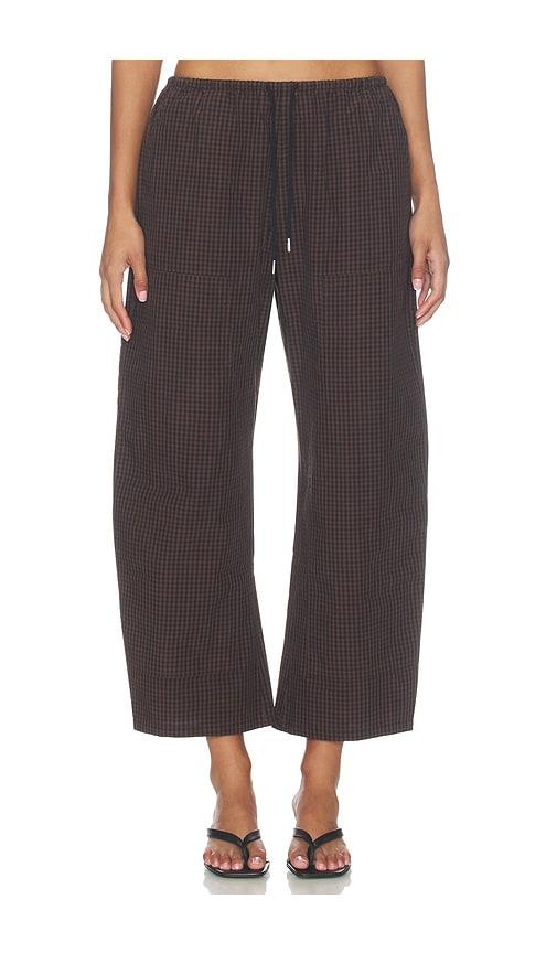 pistola theo drawstring poplin pant in brown. - size l (also in m, s, xl, xs)