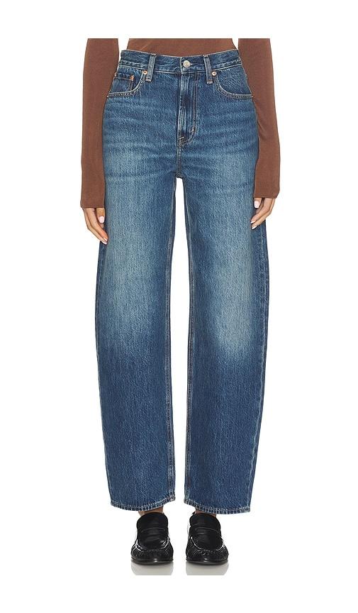 pistola wes high rise barrel jeans in blue. - size 23 (also in 24, 26, 27, 28, 29, 30)