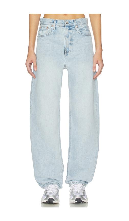 pistola wes high rise barrel jeans in blue. - size 25 (also in 26, 27, 28, 29)