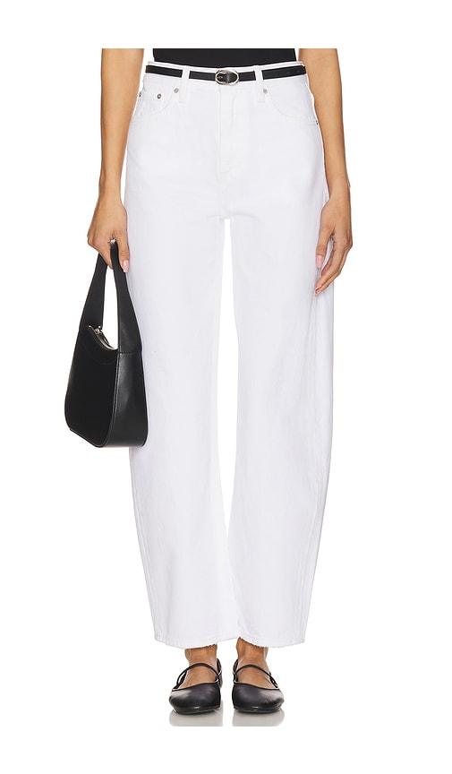 pistola wes high rise barrel jeans in white. - size 31 (also in 32)
