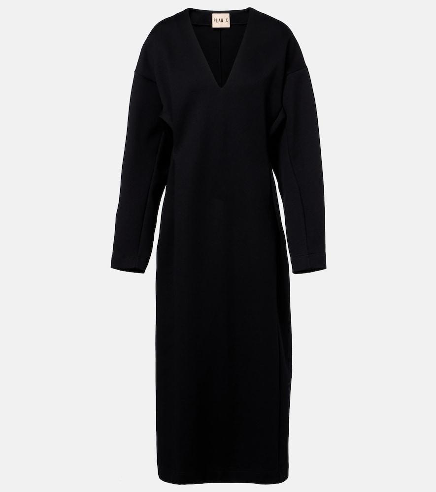 plan c cotton-blend midi dress