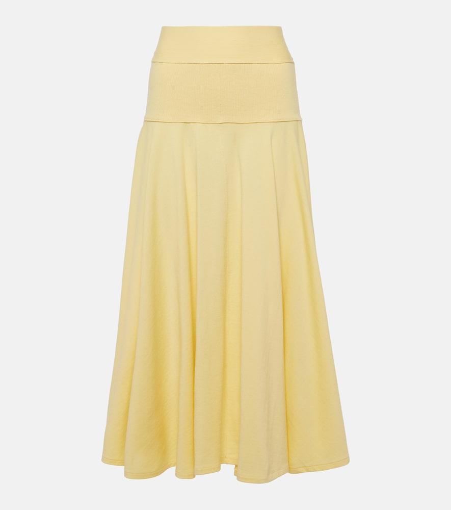 plan c pleated knit midi skirt