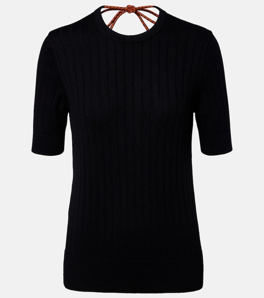 plan c ribbed-knit cotton top