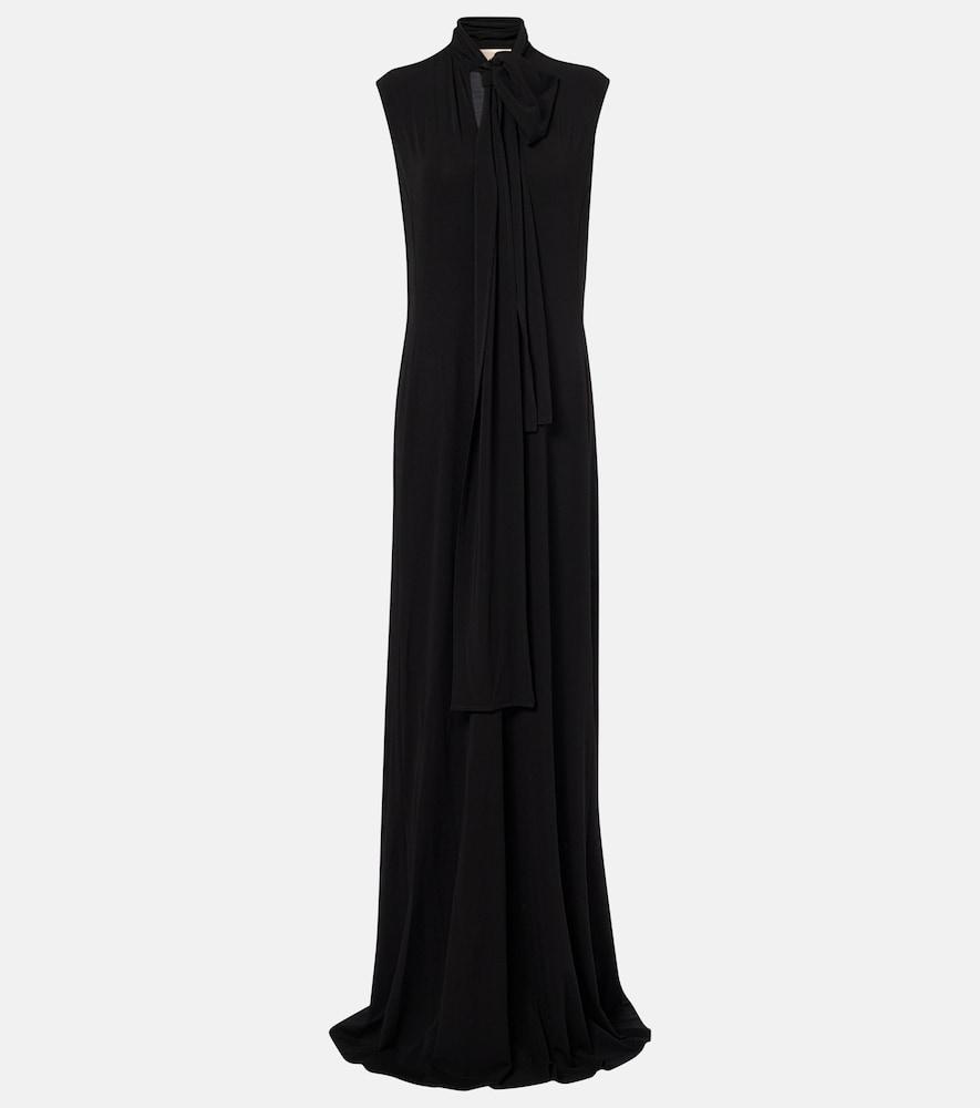 plan c scarf-detail jersey maxi dress