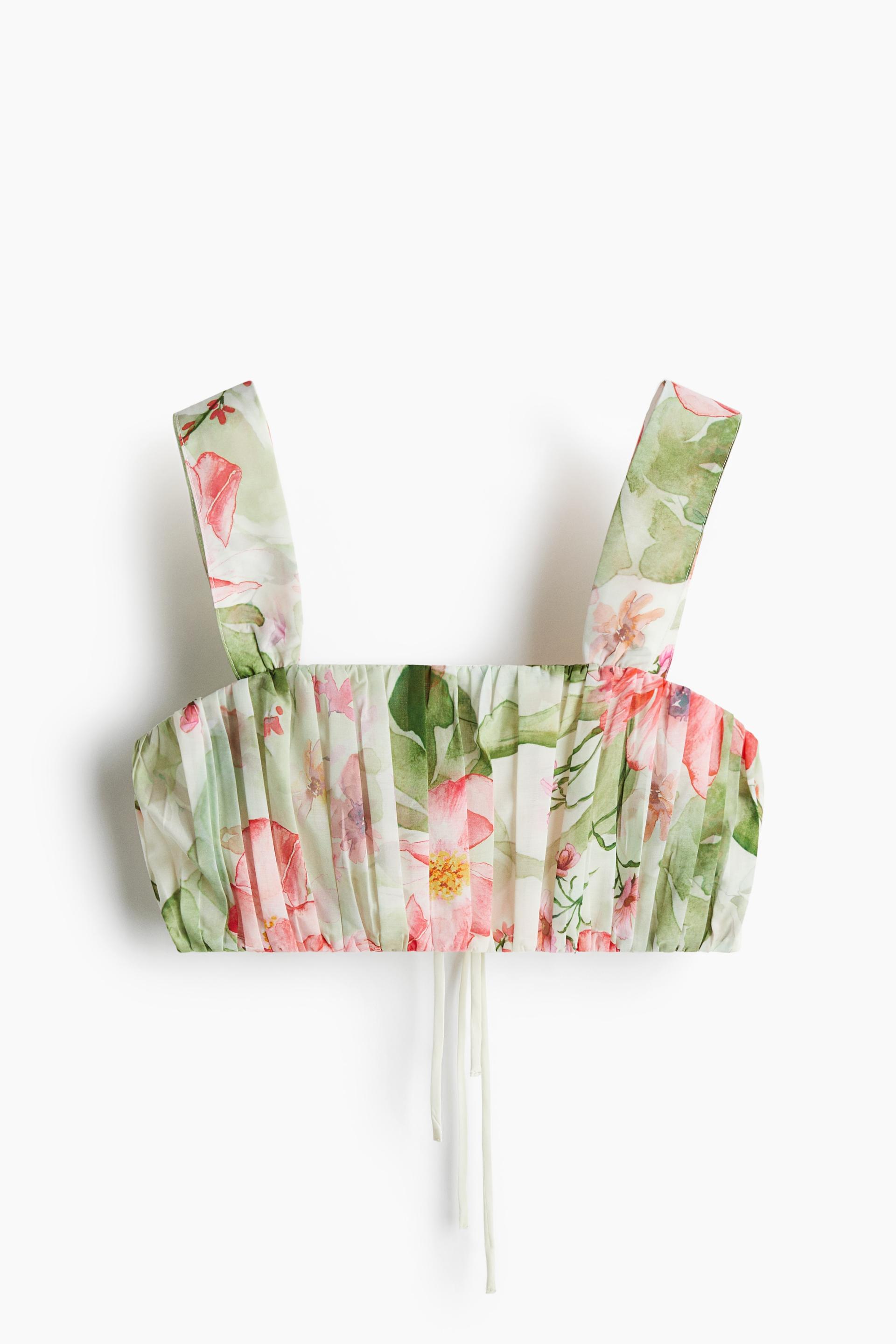 pleated crop top