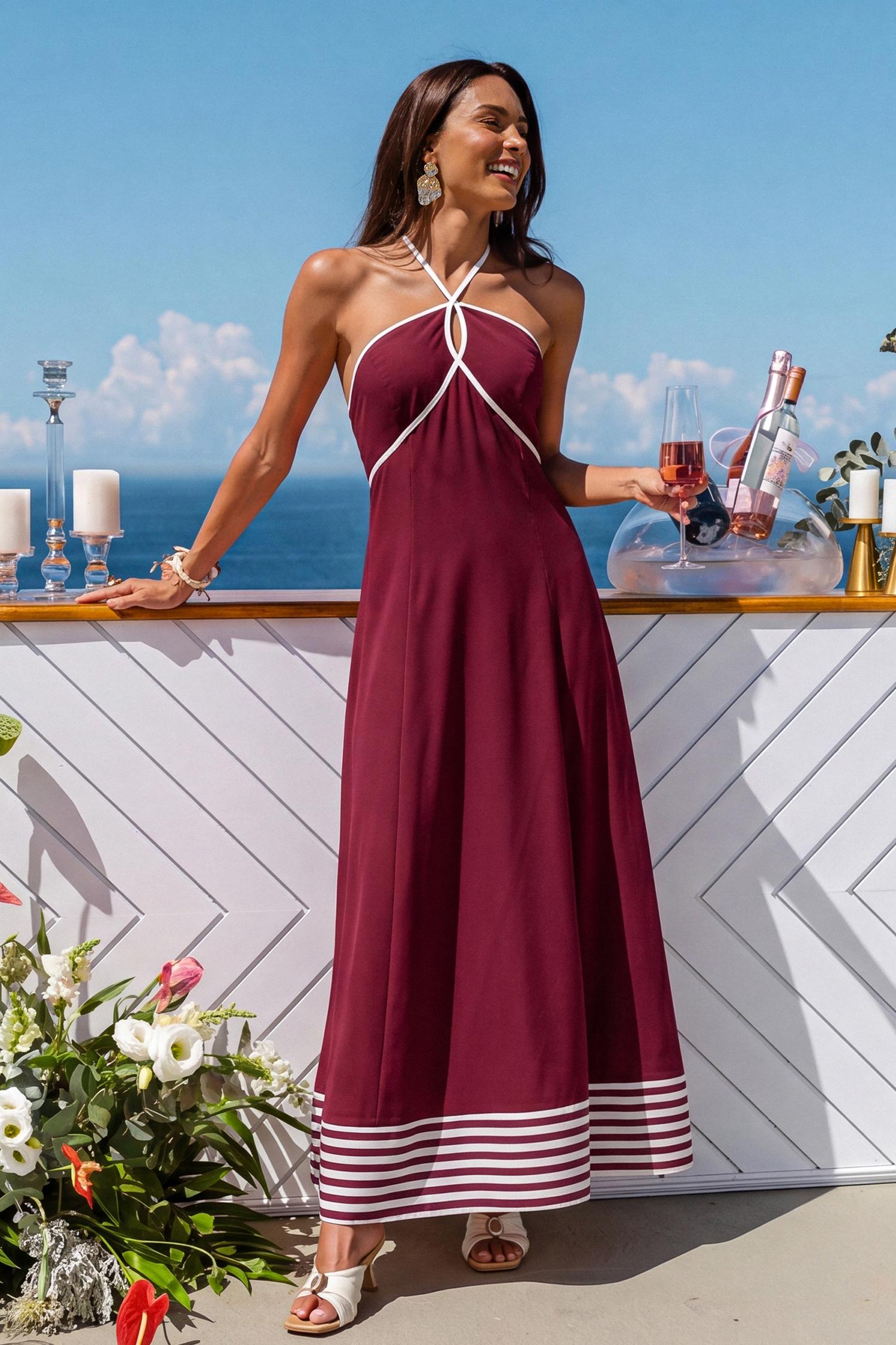 plus one red maxi dress - l