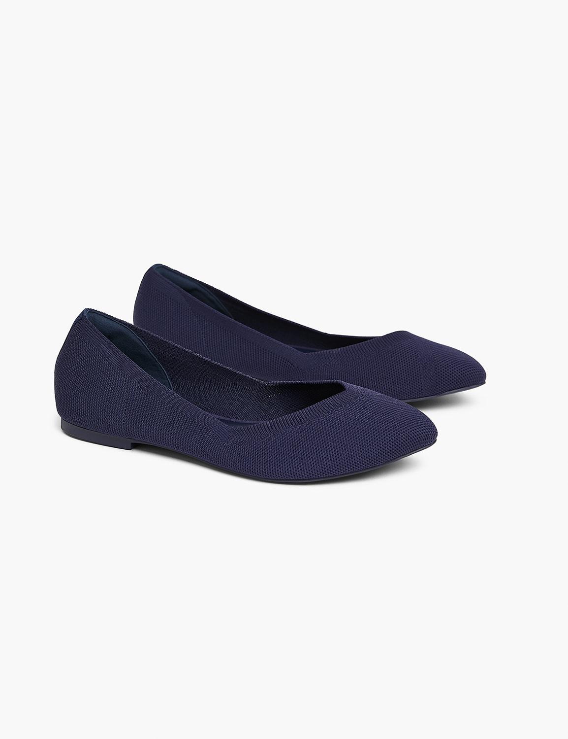 pointed toe knit ballet flat