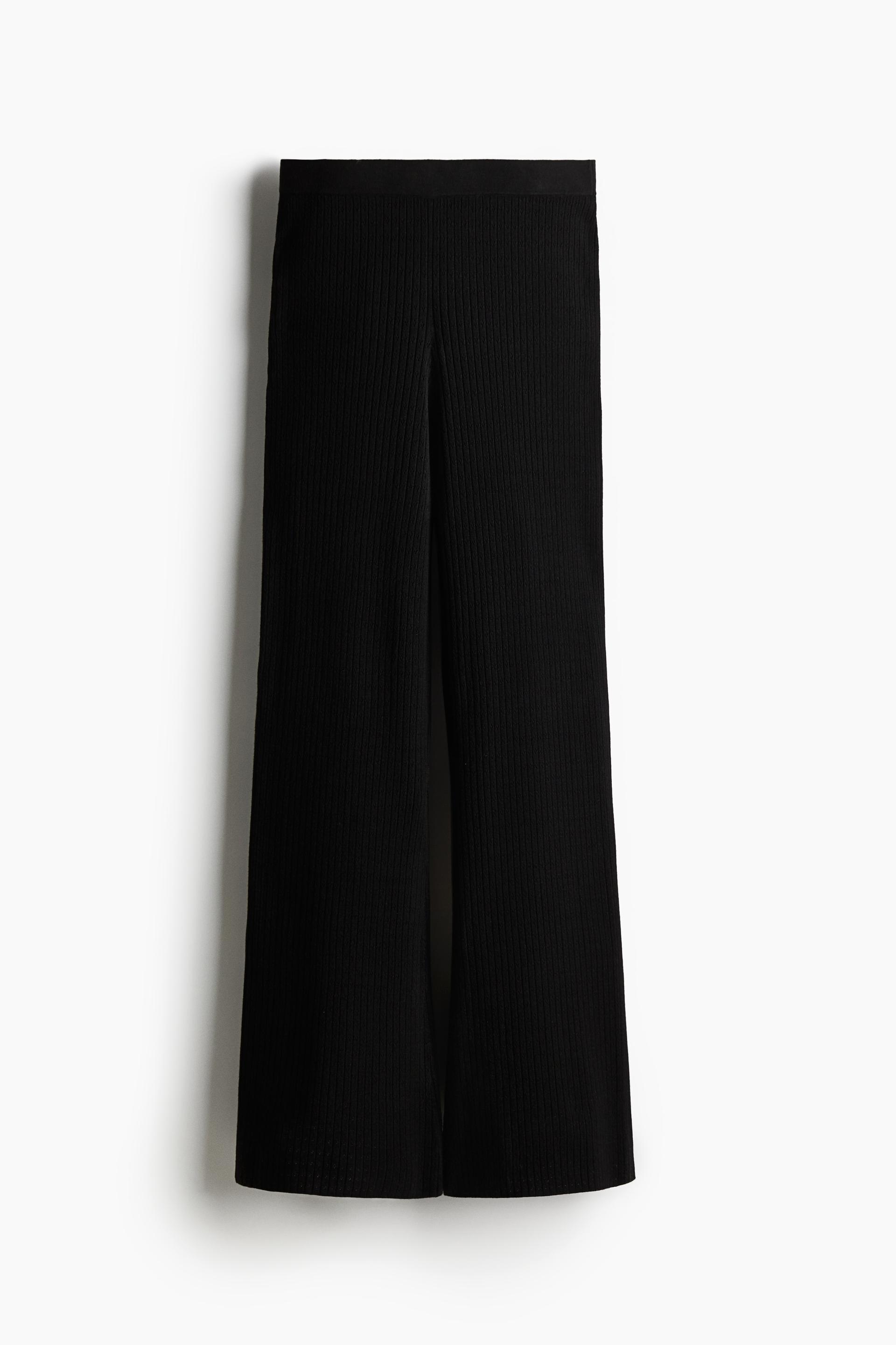pointelle-knit pants