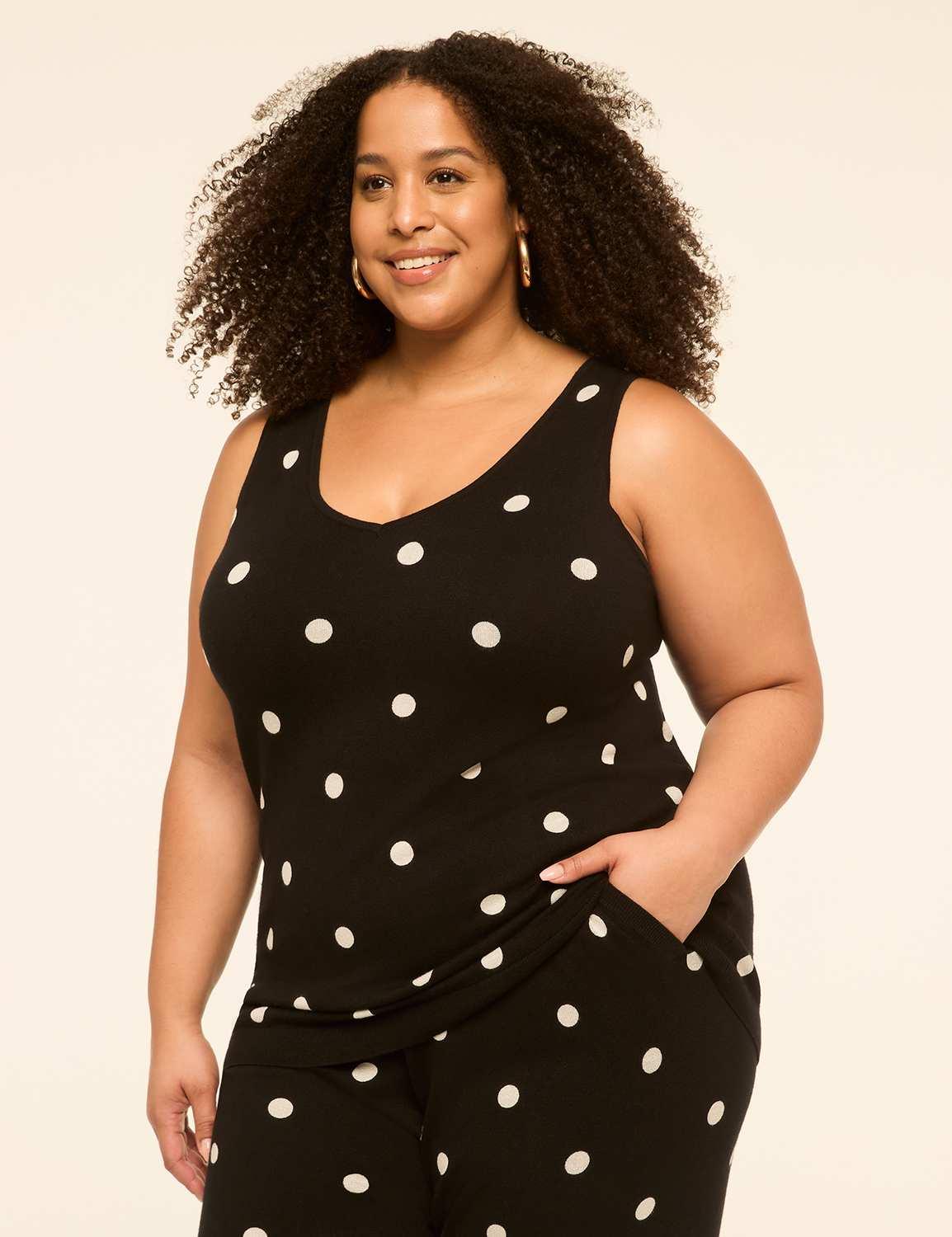 polka dot sweater tank