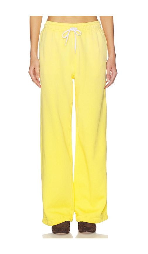 polo ralph lauren arctic fleece sweatpant in yellow. - size l (also in xxs, xs, s)