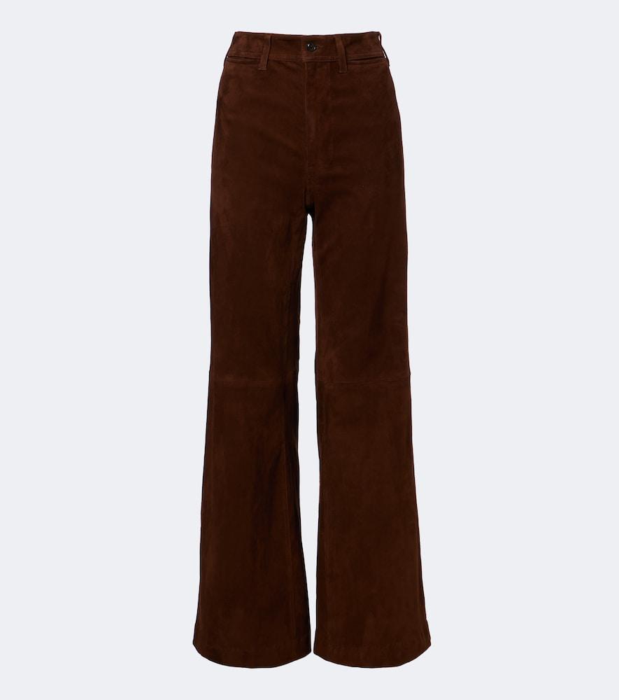 polo ralph lauren beaton suede flared pants