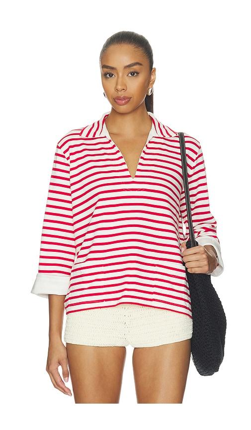 polo ralph lauren boating jersey long sleeve polo pullover in red. - size l (also in m, s, xl, xs, xxs)