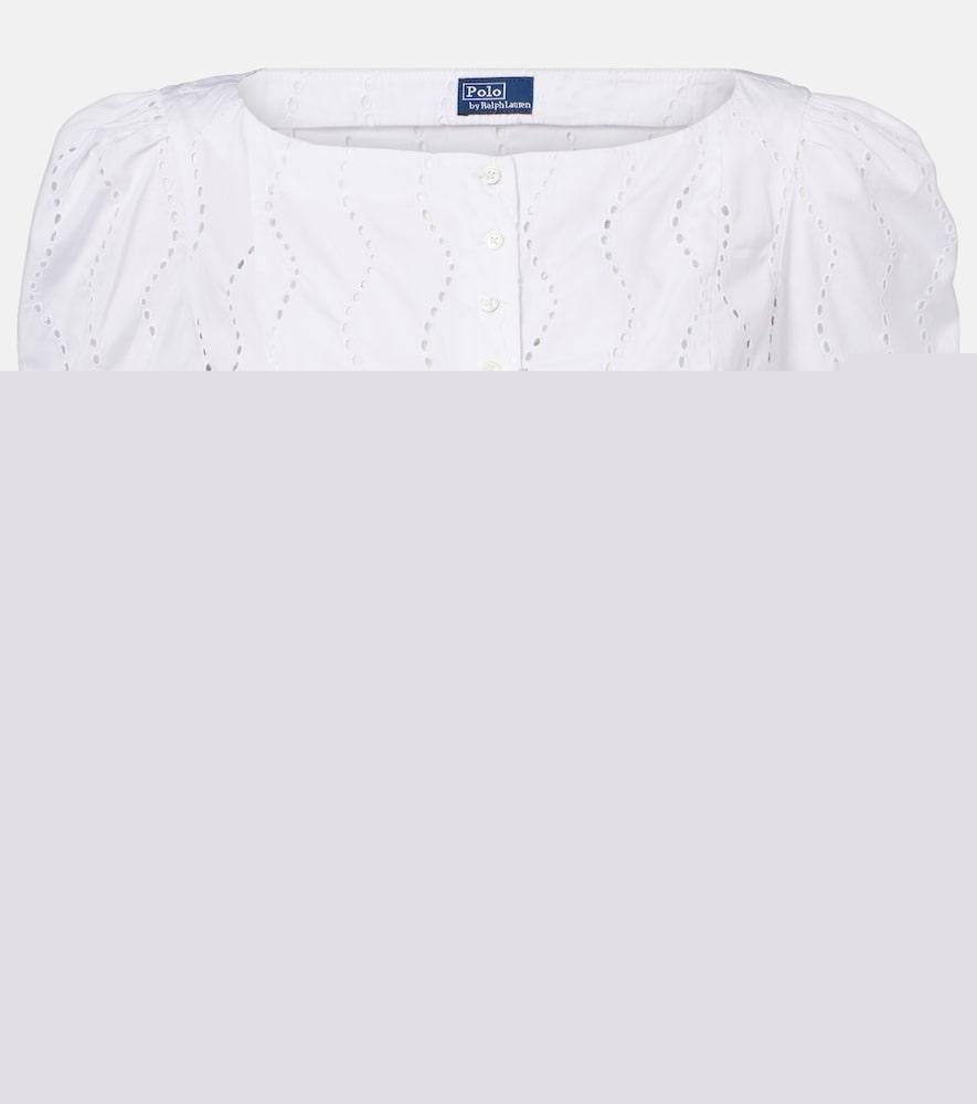 polo ralph lauren broderie anglaise cotton top