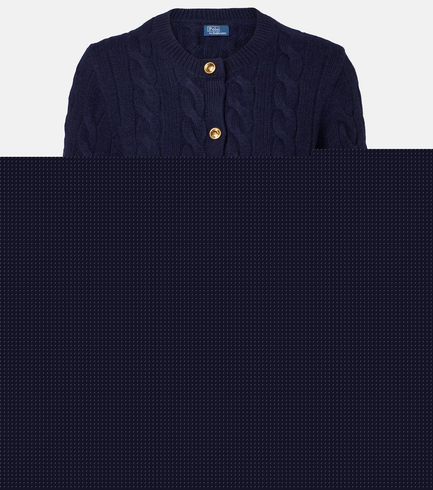 polo ralph lauren cable-knit wool and cashmere cardigan