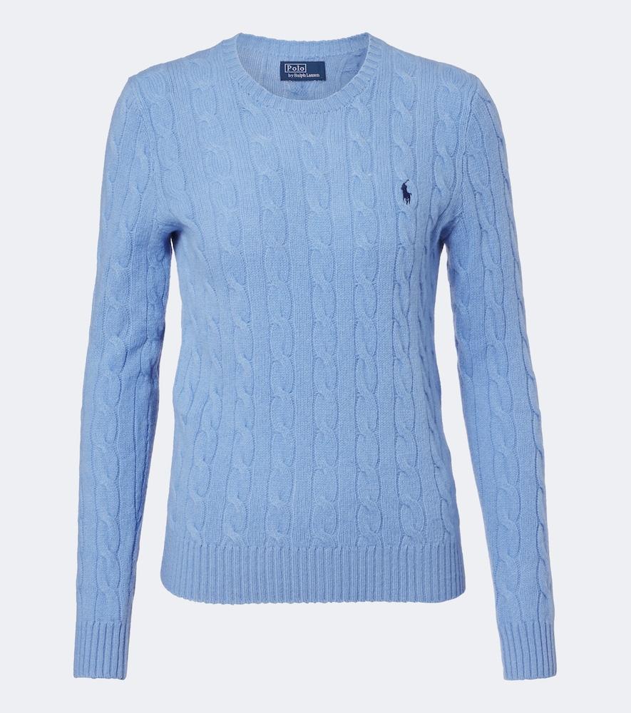 polo ralph lauren cable-knit wool and cashmere sweater