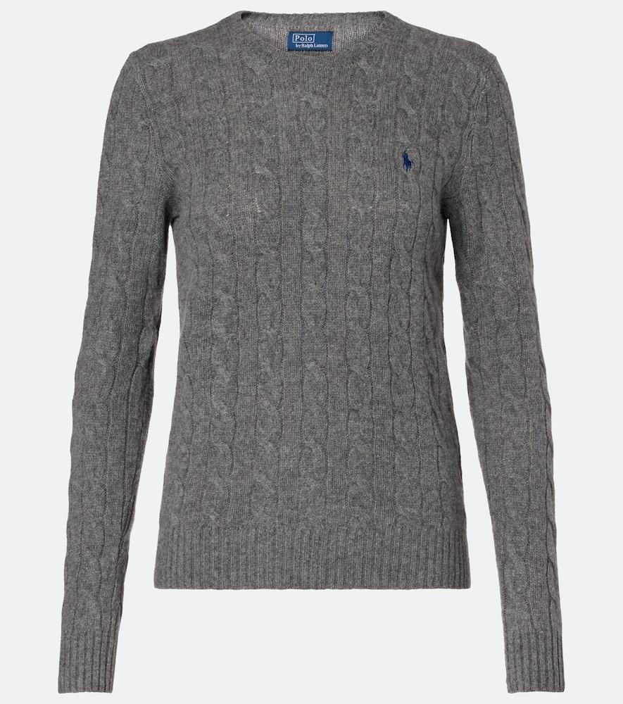 polo ralph lauren cable-knit wool and cashmere sweater