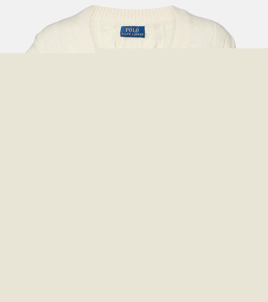 polo ralph lauren cable-knit wool and cashmere vest
