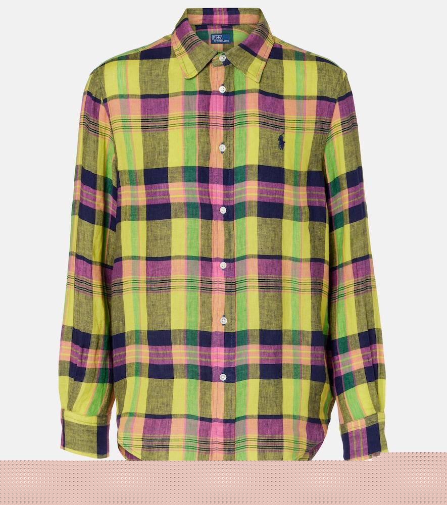 polo ralph lauren checked linen shirt