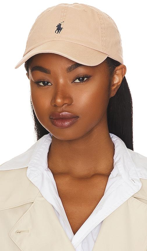 polo ralph lauren chino cap in cream.