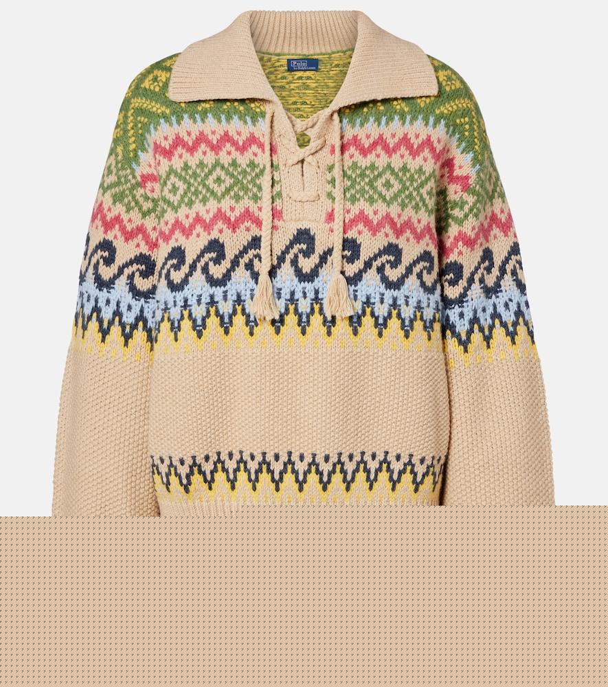 polo ralph lauren cotton, wool, and alpaca-blend sweater
