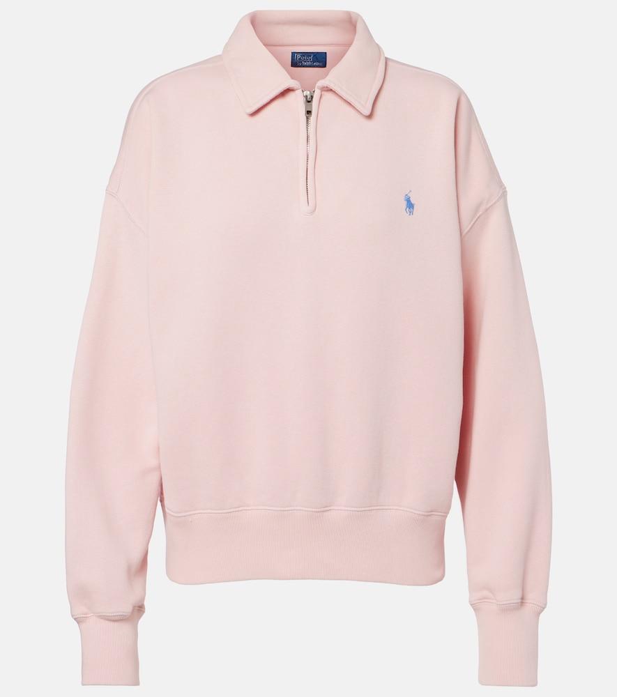 polo ralph lauren cotton-blend fleece half-zip sweatshirt