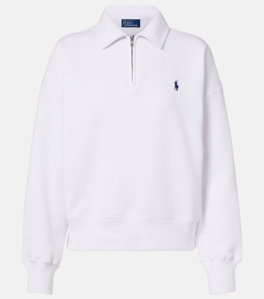 polo ralph lauren cotton-blend jersey sweatshirt