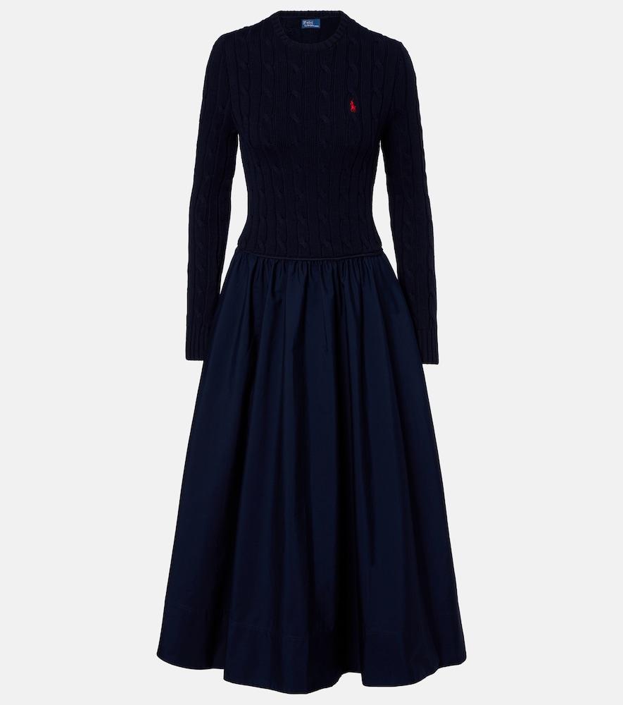 polo ralph lauren cotton-blend maxi dress