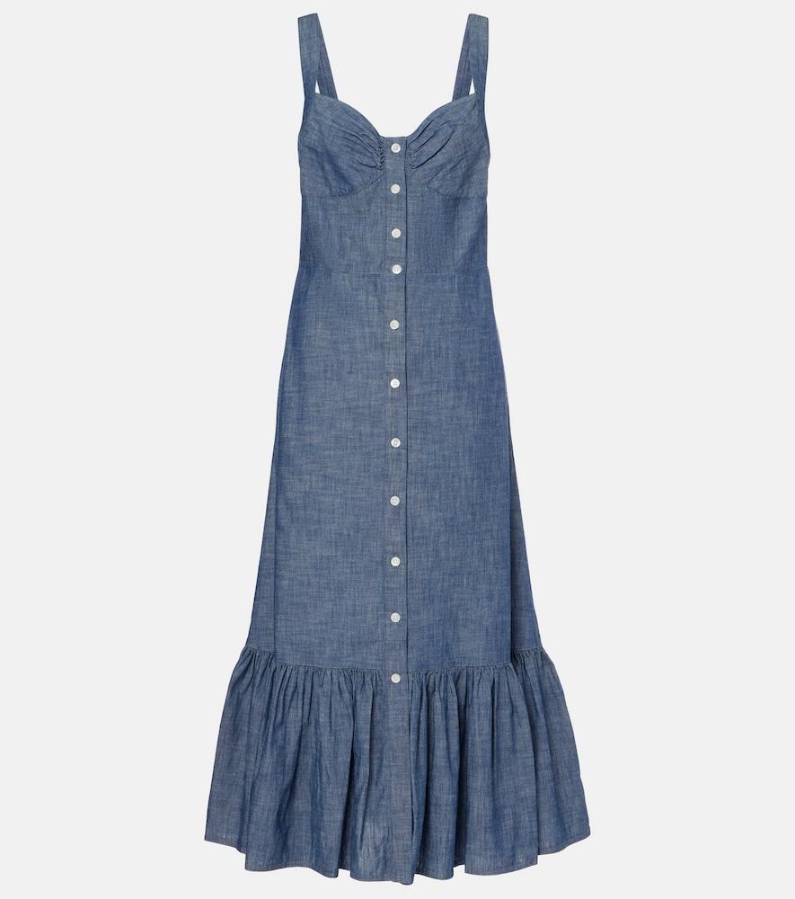 polo ralph lauren cotton chambray maxi dress