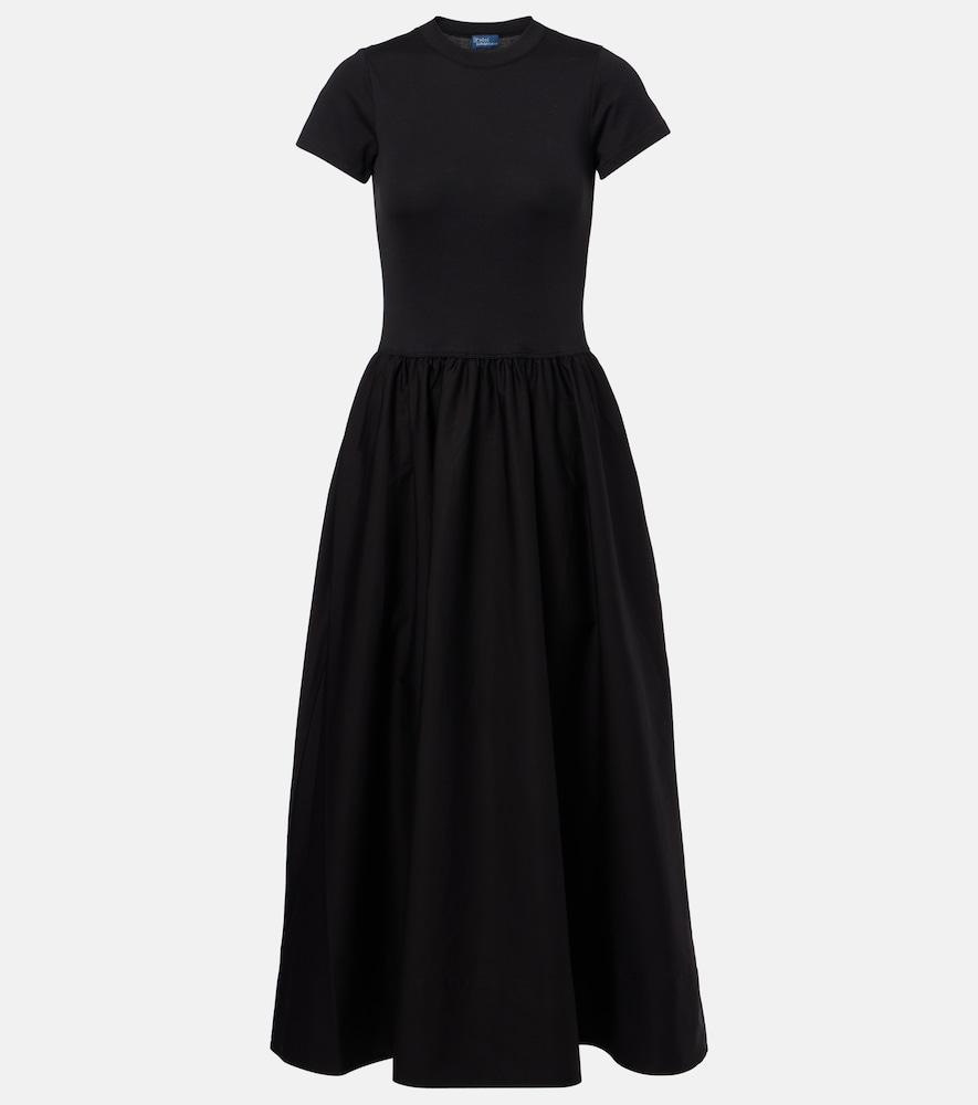 polo ralph lauren cotton jersey midi dress
